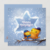 Happy Hanukkah Feiertagskarte (Vorne/Hinten)