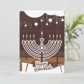 Happy Hanukkah Feiertagskarte (Stehend Vorderseite)