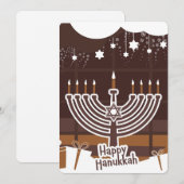 Happy Hanukkah Feiertagskarte (Vorne/Hinten)