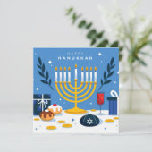 Happy Hanukkah Feiertagskarte (Stehend Vorderseite)