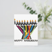 Happy Hanukkah Feiertagspostkarte (Stehend Vorderseite)