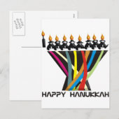 Happy Hanukkah Feiertagspostkarte (Vorne/Hinten)