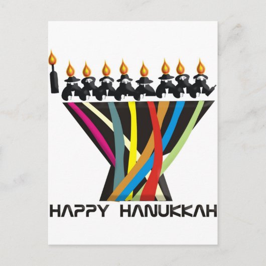 Happy Hanukkah Feiertagspostkarte (Vorderseite)