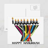 Happy Hanukkah Feiertagspostkarte (Vorne/Hinten)