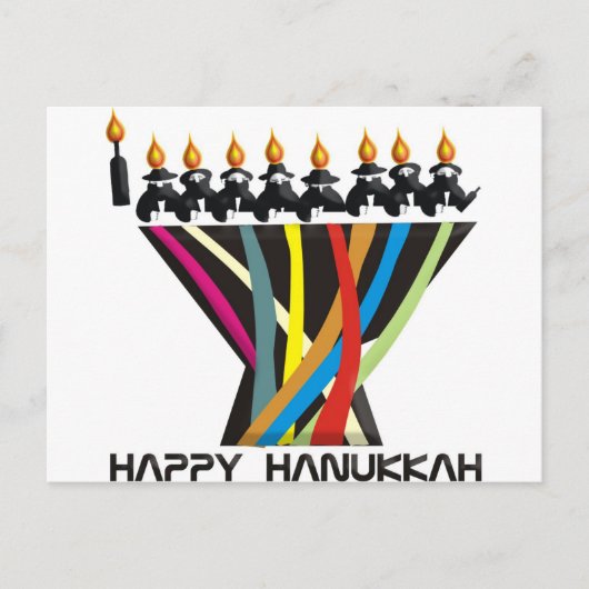 Happy Hanukkah Feiertagspostkarte (Vorderseite)