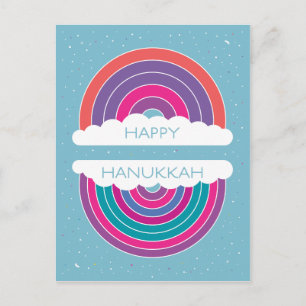 Happy Hanukkah Feiertagspostkarte