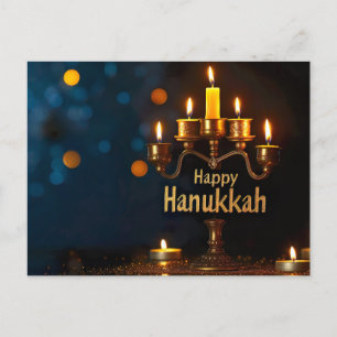 Happy Hanukkah Feiertagspostkarte