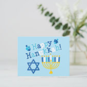 Happy Hanukkah Feiertagspostkarte (Stehend Vorderseite)