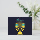 Happy Hanukkah Feiertagspostkarte (Stehend Vorderseite)