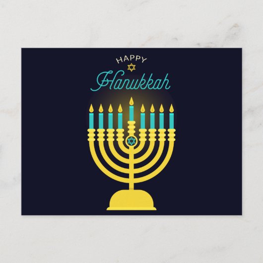 Happy Hanukkah Feiertagspostkarte (Vorderseite)