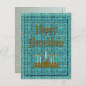Happy Hanukkah Feiertagspostkarte (Vorne/Hinten)