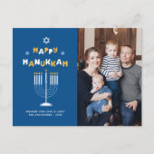 "Happy Hanukkah" Ferienkarte Feiertagspostkarte (Vorderseite)