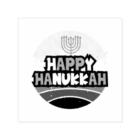 Happy Hanukkah - Festival der Lichter Permastempel (Design)