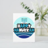 Happy Hanukkah - Festival der Lichter Postkarte (Stehend Vorderseite)