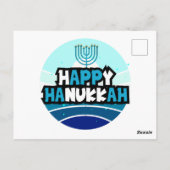 Happy Hanukkah - Festival der Lichter Postkarte (Rückseite)