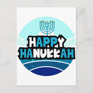 Happy Hanukkah - Festival der Lichter Postkarte