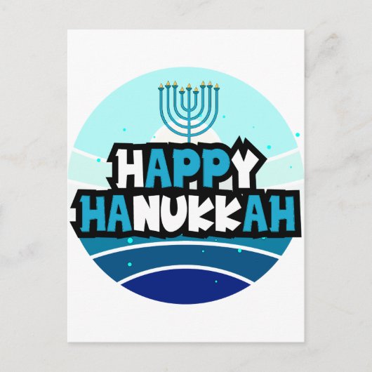 Happy Hanukkah - Festival der Lichter Postkarte (Vorderseite)