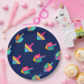 Happy Hanukkah Festival dreidel Holiday Decoration Pappteller (Party)