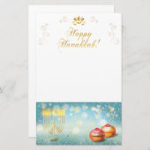 Happy Hanukkah Festival festliche Dekoration Briefpapier (Vorne/Hinten)