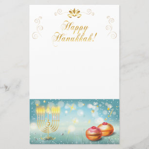 Happy Hanukkah Festival festliche Dekoration Briefpapier