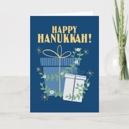 Happy Hanukkah Festival of Light Gifts Feiertagskarte