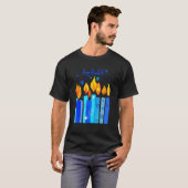 Happy Hanukkah Festival of Light Star von David T-Shirt (Vorne ganz)