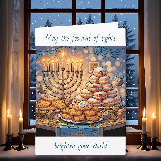 Happy Hanukkah | Festival of Lights Karte