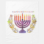 Happy Hanukkah Fleece Blanket (Vorderseite)