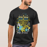 Happy Hanukkah Floral Chanukah Menorah Matching T-Shirt<br><div class="desc">Happy Hanukkah Floral Chanukah Menorah Matching</div>