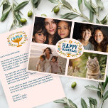 HAPPY HANUKKAH Floral Wreath Menorah Custom Fotos Feiertagskarte<br><div class="desc">Handgezeichnete Florale von mir für Sie. Klicken Sie auf "Personalisieren", um Ihren eigenen Text auf der Rückseite und die Fotos auf der Vorderseite der Karte zu bearbeiten oder den Schriftart oder die Farben zu ändern. Alles ist anpassbar. Stellen Sie sicher, dass Sie unter dem Kunstwerk Fotos hinzufügen, um das Design...</div>