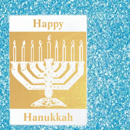 Happy Hanukkah Folienkarte