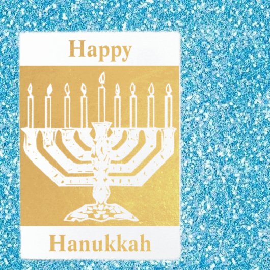 Happy Hanukkah Folienkarte