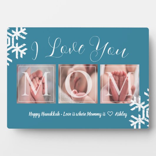 Happy Hanukkah Foto Fotoplatte (Vorderseite)