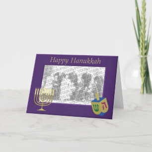 Happy Hanukkah Foto Frame Grußkarte Feiertagskarte