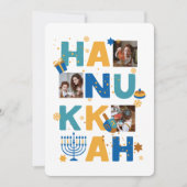 Happy HANUKKAH Foto Grußkarte (Vorderseite)