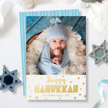 Happy Hanukkah Foto Modern Whimsical Real Gold