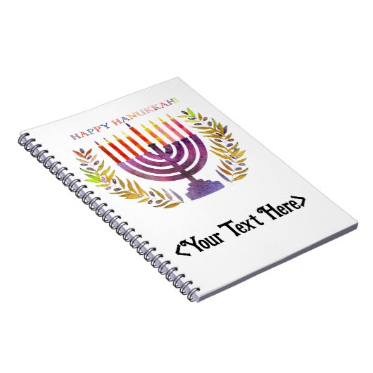 Happy Hanukkah Foto Notebook Notizblock (Rechte Seite)