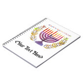 Happy Hanukkah Foto Notebook Notizblock (Linke Seite)