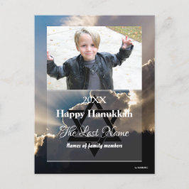 Happy Hanukkah Foto Postkarte Streifen - HAMbWG