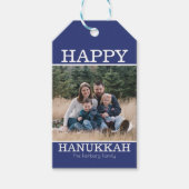 Happy Hanukkah Fotovorlage Geschenkanhänger (Vorderseite)