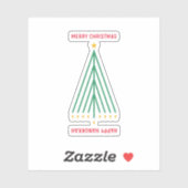 Happy Hanukkah, Frohe Weihnachten Aufkleber (Blatt)