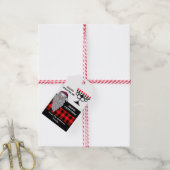 Happy Hanukkah & Frohe Weihnachten Geschenkanhänger (Mit Garn)