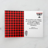 Happy Hanukkah & Frohe Weihnachtskarte Feiertagskarte (Innenseite)