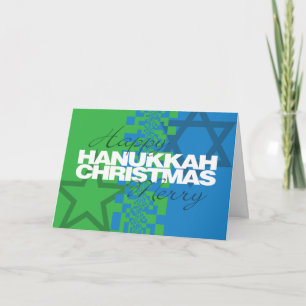 Happy Hanukkah Frohe Weihnachtskarte Feiertagskarte
