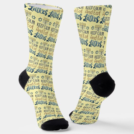 Happy Hanukkah Funny Jewish Holiday Fun Geschenk Socken (Gewinkelt)