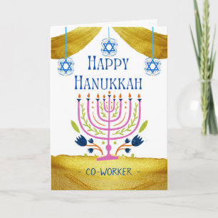 Happy Hanukkah für einen Mitarbeiter hinzufügen Karte