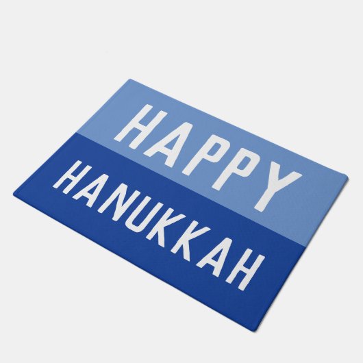 Happy Hanukkah Fußmatte (Schrägansicht)