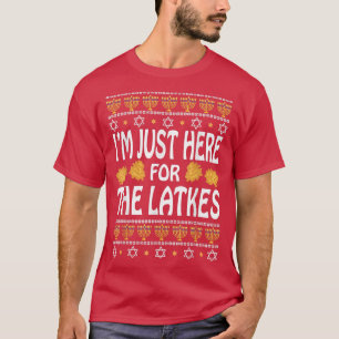 Happy Hanukkah gerade hier für Latkes Hebräisch jü T-Shirt