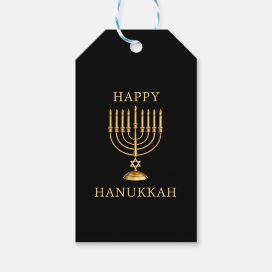 Happy Hanukkah Geschenkanhänger (Vorderseite)