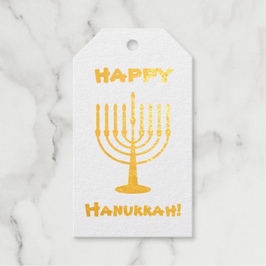 Happy Hanukkah Geschenkanhänger (Vorderseite)